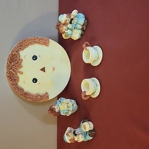 Raggedy Ann Andy 1995 Popular Imports Miniature Doll Tea Set Adorable 10…